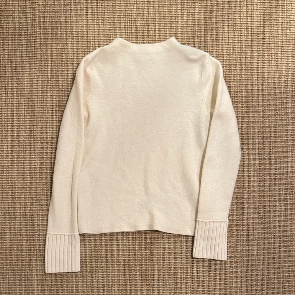 Club Monaco Cream Wool Turtleneck Sweater